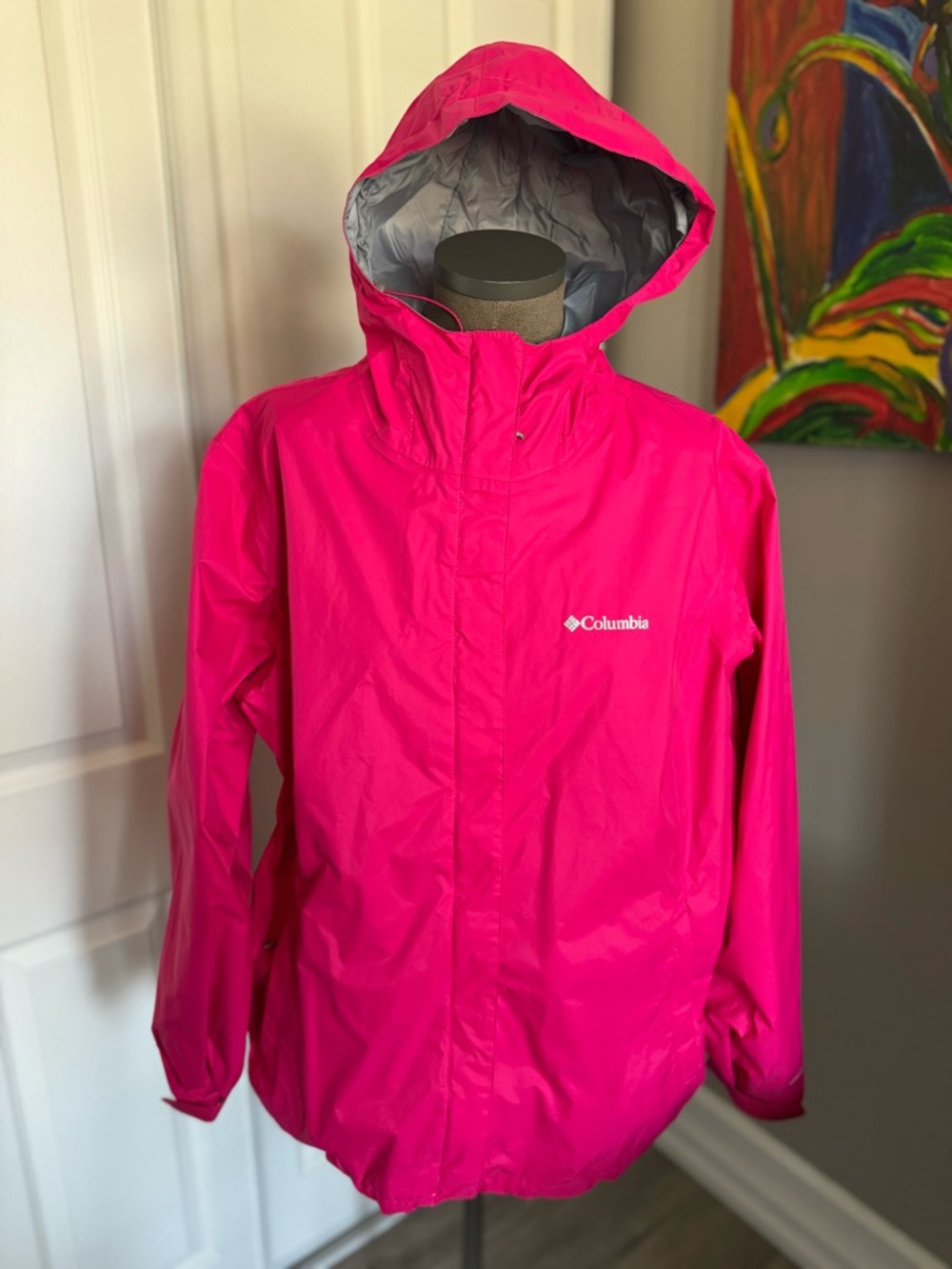 Columbia Women’s Waterproof Hooded Rain Jacket - Pink